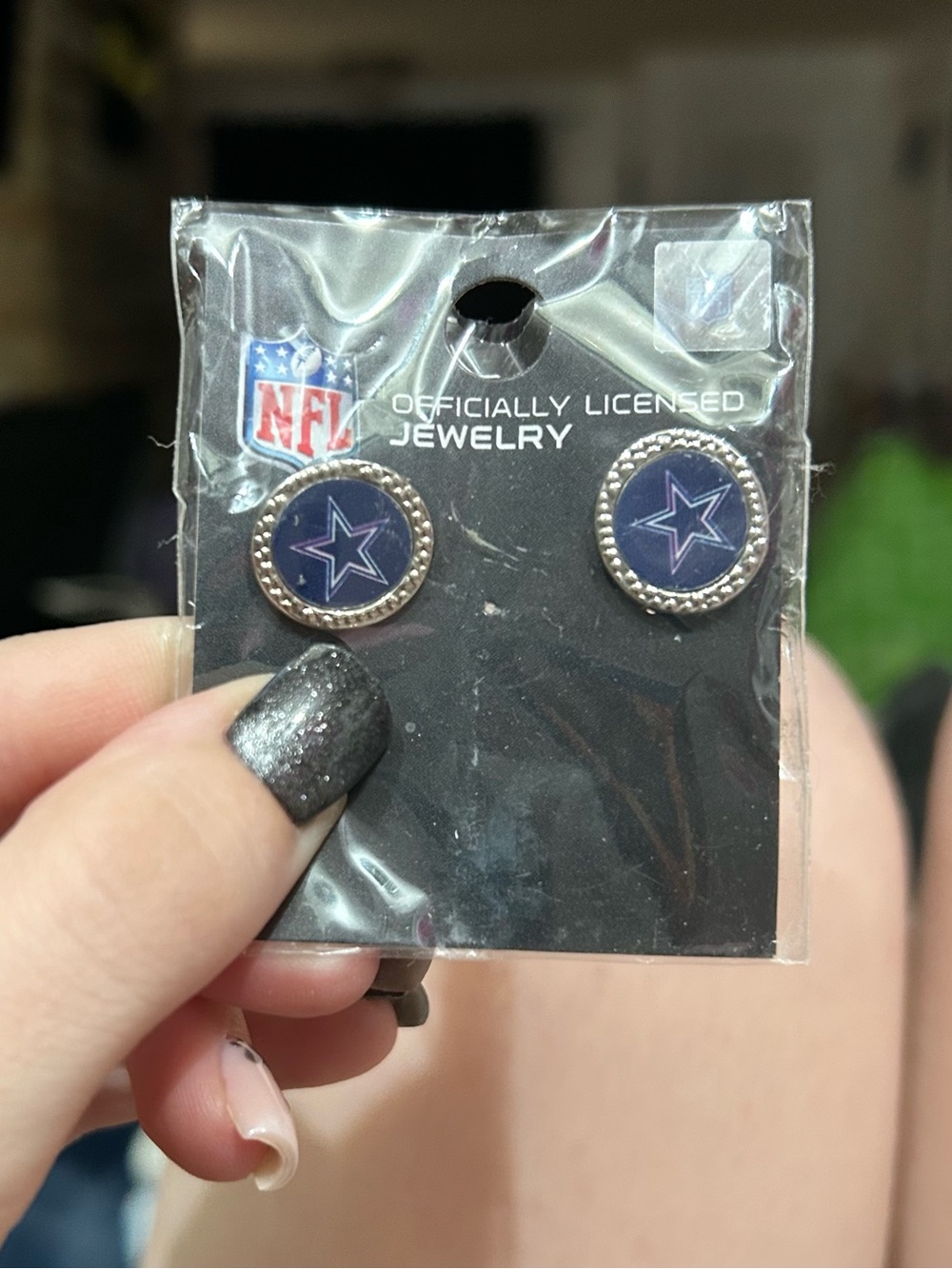 NFL Dallas Cowboys Logo Stud Earrings Officially Licensed Jewelry New